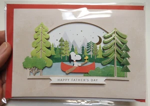 1 Card Hallmark Signature Nice FATHER'S DAY Cards SNOOPY & Woodstock of Peanuts - Picture 1 of 5