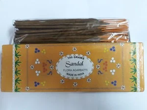 Sandal (Chandan) Agarbatti Incense Sticks 100 grams Flora Incense Agarbatti - Picture 1 of 1