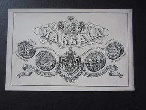 Old Antique c.1900 - MARSALA - Wine LABEL - 1880's Awards - Picture 1 of 1