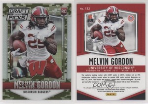 2015 Panini Prizm Collegiate Draft Picks Camo /199 Melvin Gordon III Rookie RC