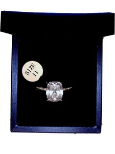 4ct Solitaire Size 11 italo ring - Picture 1 of 5