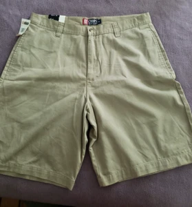 Chaps Ralph Lauren Men's Khaki Shorts Size 36 100% Cotton Flat Front NWT - Picture 1 of 6