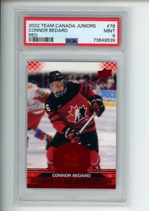 2022 Upper Deck Team Canada Juniors Connor Bedard #78 Pride of Program Red PSA 9 - Picture 1 of 2