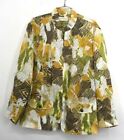 Alfred Dunner Womens Zip Front Long Sleeve Crew Neck Multi Colored Jacket 20W