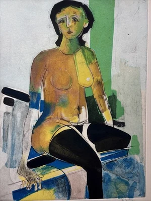 René Couturier Mujer Sentada Expresionismo Modernismo Serigrafía Tal cual Foto 1 de 4