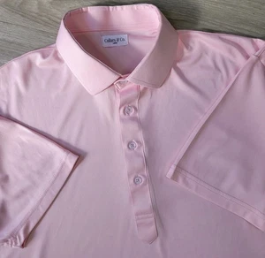 Collars & Co Hemd Herren Large Rosa Dress Kragen Polo Performance Golf Polyester - Bild 1 von 11