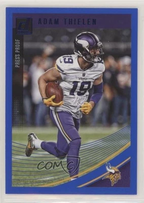 2018 Panini Donruss Press Proof Blue Adam Thielen #174 - Image 1 of 2