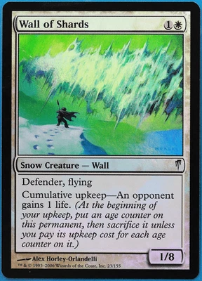 Wall of Shards FOIL Coldsnap NM White Uncommon MAGIC CARD (ID# 507401) ABUGames - Image 1 of 2