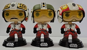 Funko Pop! Star Wars X-Wing Pilots Biggs, Wedge. and Porkins Exclusive 3 Pack - Picture 1 of 5