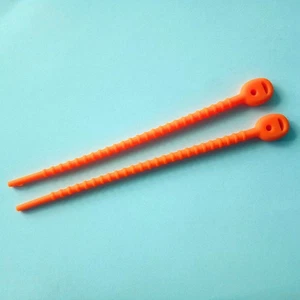  Bolsas de comida con cremallera de silicona de 10 piezas envolturas de corbata coloridas lazos de silicona multiusos - Imagen 1 de 11