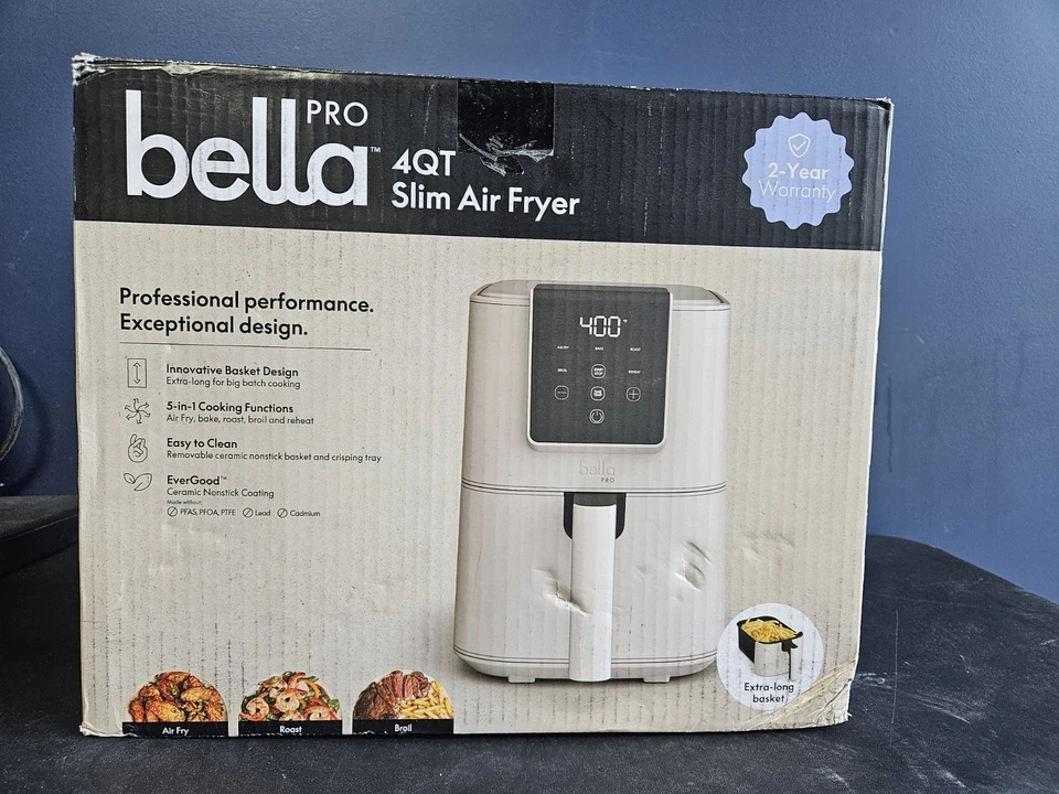 Freidora de aire delgada Bella Pro 4QT con pantalla táctil y 2 años de garantía Foto 1 de 2