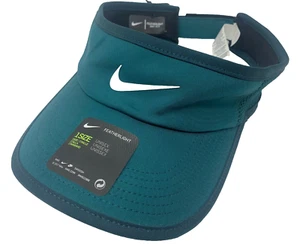 NEW NIKE Adult Unisex Featherlight Adj. Tennis/Pickleball Visor-Green 899654-335 - Picture 1 of 2