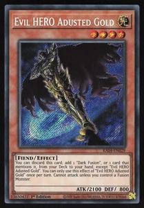 Evil HERO Adusted Gold - RA04-EN029 - Secret Rare - 1st Edition Yugioh - Picture 1 of 1