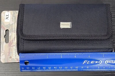 XL RUGGED CELL PHONE HORIZONTAL POUCH WITH METAL CLIP AND BELT LOOP HOLSTER - Image 1 of 4