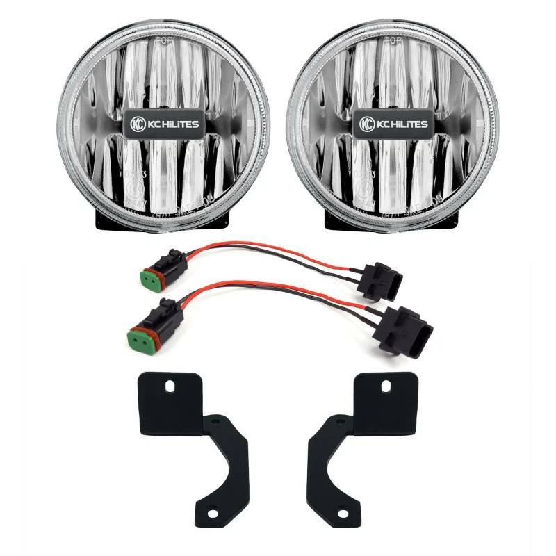 KC HiLites 18-24 Fits Jeep Wrangler JL 20-24 Gladiator JT Fog Lights SteelBumper - Image 1 of 1