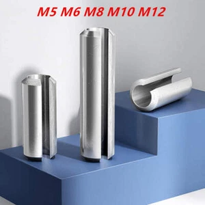 Slotted Spring Tension Pins Sellock Roll Pins A2 Stainless M5 M6 M8 M10 M12 - Picture 1 of 8