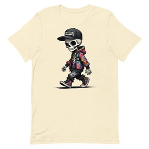 Skeleton Gangster T-Shirt - Picture 1 of 8