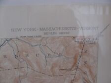 Original Geological Survey Map, NY / MASS / VERMONT/ Berlin Sheet, 1927