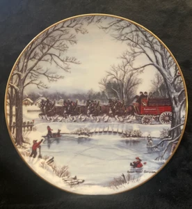 Anheuser Busch Budweiser Clydesdales 1991 Holiday Plate The Season's Best - Picture 1 of 4