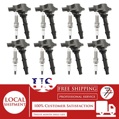 Bobina de encendido y bujía 8 piezas para Mercedes-Benz C300 GL450 GL450 E550 S550 Foto 1 de 4