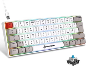 60% Mechanical Keyboard Compact 62 Key RGB LED Backlit for Gaming Windows Mac OS - Picture 1 of 17
