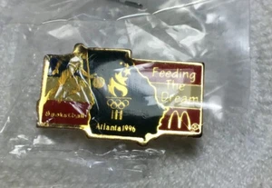 New Mcdonalds Feeding the Dream Basketball Olympics 96' Torch State Pin Employee - Picture 1 of 6