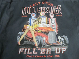 Last Stop Full Service Filler Up Hot Rod Girl Gas Pumps HOODIE BLACK L - 4X - Picture 1 of 1