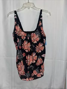 Yonique 2 Piece Blouson Tankini Swimsuit Women Modest Bathing Suit Sz M - Picture 1 of 14