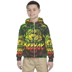 Kids Hoodie Rasta Jamaica Design 7434105319331 Hoodie Unisex For Children - Picture 1 of 4