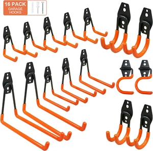 16 Pack Garage Hooks Heavy Duty, Utility Steel Garage Storage Hooks, Wall Mount - Picture 1 of 6