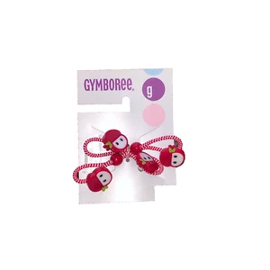 Gymboree vintage 2003 CANDY APPLE 2 apple PONYTAIL HOLDERS 2 3 4 5 6 NEW ON CARD - Picture 1 of 2