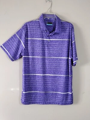Camisa polo de golf PGA Tour para hombre talla grande púrpura jaspeado manga corta atlética Foto 1 de 4