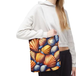Seashells Beach Tote Bag - 3 Sizes 13"X13" 16"X16" or 18"X18" FREE Shipping! - Picture 1 of 12