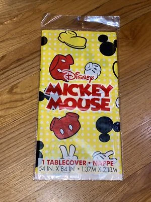 Mickey Mouse Plastic Tablecloth, Birthday, Party Supplies, 1 Piece - Image 1 of 4