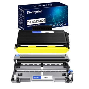 TN650 Toner Cartridge & DR620 Drum For Brother HL-5350DN MFC-8690DW MFC-8880DN - Picture 1 of 22