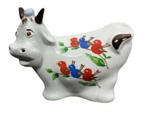 Banco de monedas ROSIE the Cow ELLGREAVE Inglaterra vintage cerámica pintada a mano pájaros - Imagen 1 de 15