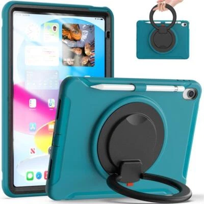 For iPad 10th 10.9 iPad 5th 6th 9.7 Air mini Case Rugged Shockproof Stand Ring - Image 1 of 4