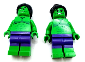 LEGO Hulk Purple Shorts Minifigures Marvel Spiderman Minifigures Lot of 2 - Picture 1 of 4