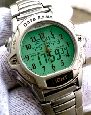 Casio ABX-24 Twincept Data Bank 2359 Analog Digital Back Light Men Watch Vintage - Image 1 of 4