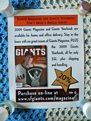 San Francisco Giants Tim Lincecum 2009 Cy Young Magazine Poster - Image 1 of 3