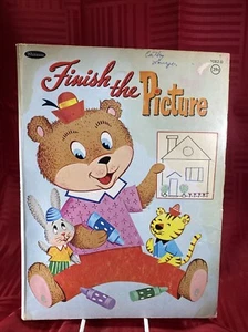 Vintage 1965 Whitman Finish The Picture Coloring Book - Picture 1 of 9