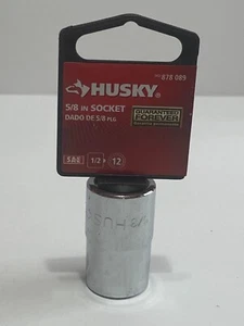 Husky new SAE 1\2- inch drive 5\8 socket 12 point sku 878 089 also has 25020 on - Picture 1 of 3
