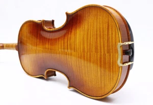 Professional Violin 4/4 size European Flamed Maple Ebony Fittings Handmade - Picture 1 of 9