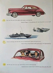 1946 Vintage Packard stampa auto annuncio. Bellissimi colori, arte unica - Foto 1 di 1