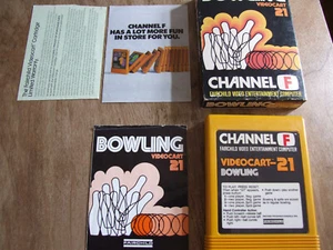 O1 OFFERS COMBINE -  VINTAGE FAIRCHILD CHANNEL F VIDEOCART CIB - 21 BOWLING - Picture 1 of 7