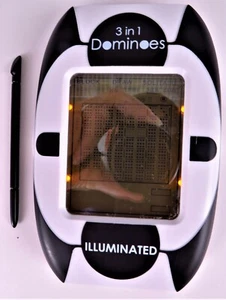 3-in-1 Illuminated Dominos Handheld Game Techno Source 2006 getestet/funktioniert EUC - Bild 1 von 5