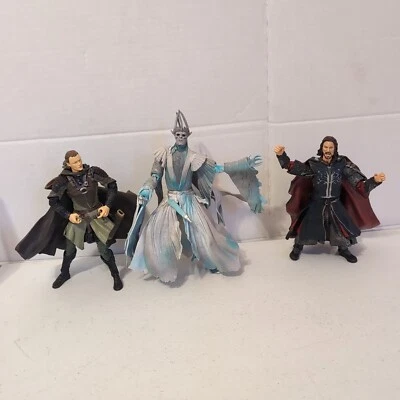 Lote De 3 Figuras LOTR De Colección 2002 Marvel Ringwraith, Aragorn Y Helms Profundo 7" Foto 1 de 4