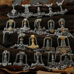 Original Wikinger Edelstahl Thor Hammer mehrere Stile Domineering - Bild 1 von 57