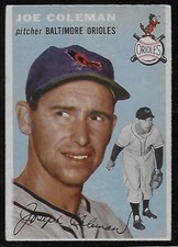 1954 Topps #156 Joe Coleman Baltimore Orioles VG-Ex!
