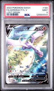PSA 9 Aerodactyl V #180 2022 Pokemon Sword & Shield Lost Origin 126684544 - Bild 1 von 2